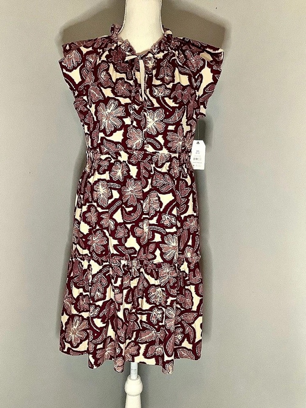 Mini Dress with Flutter Sleeves